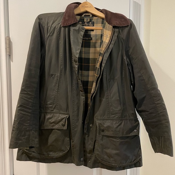 Barbour Jackets & Coats Barbour Classic Beadnell Waxed Cotton Jacket Olive Us Uk 14 Poshmark